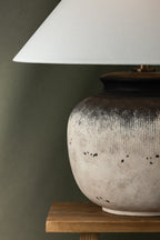 Unearthed Ceramic Table Lamp by Lauren Liess styled in a room 3