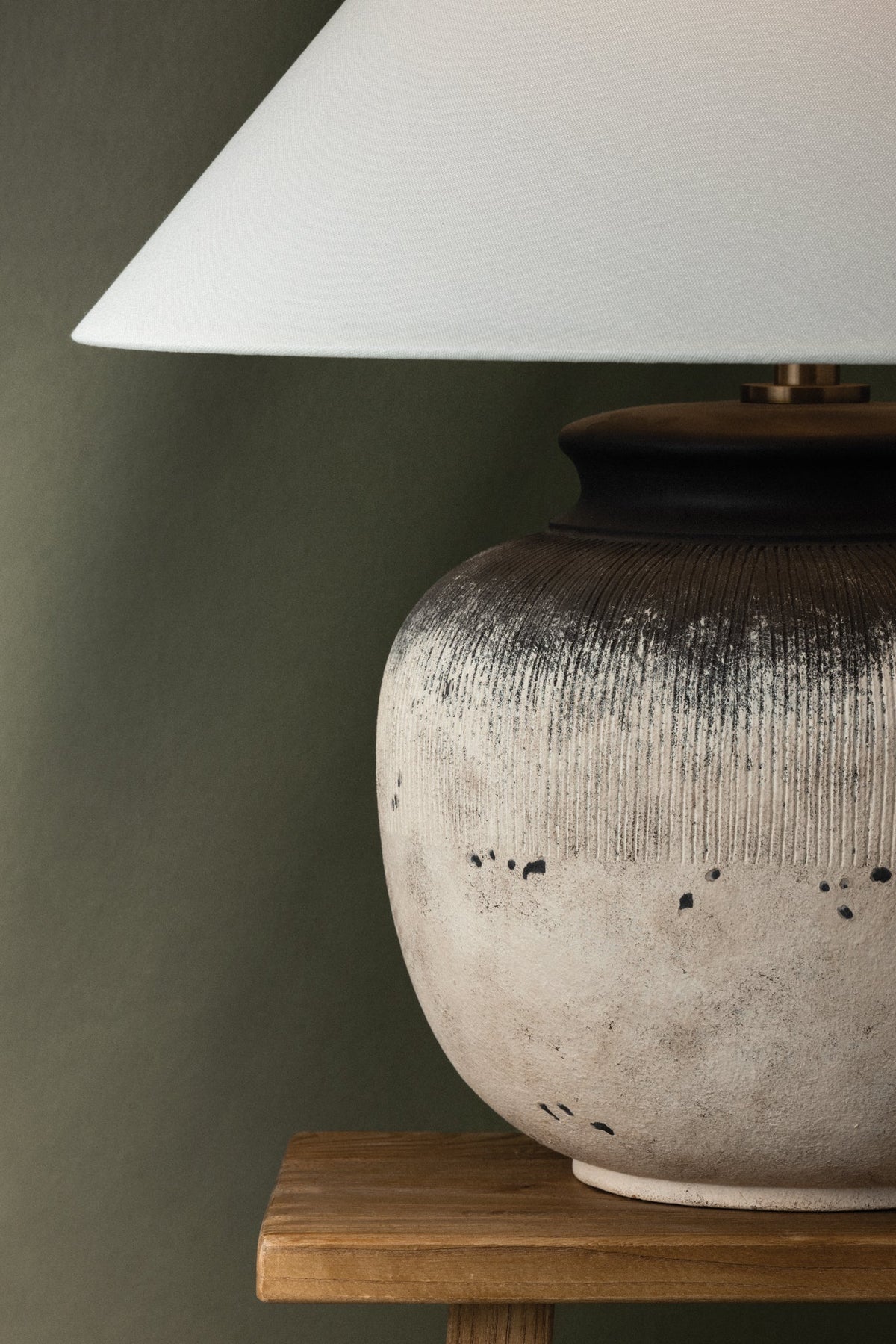 Unearthed Ceramic Table Lamp by Lauren Liess styled in a room 3