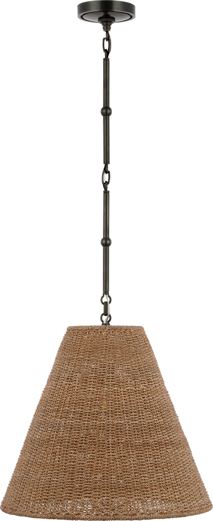 Goodman Medium Hanging Light in Bronze with Toast shade