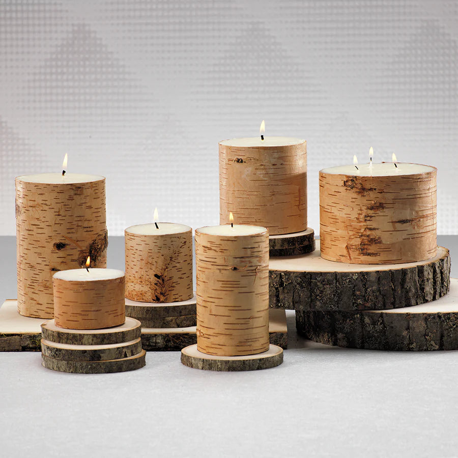 Birchwood Scented Pillar Candle - 4x6