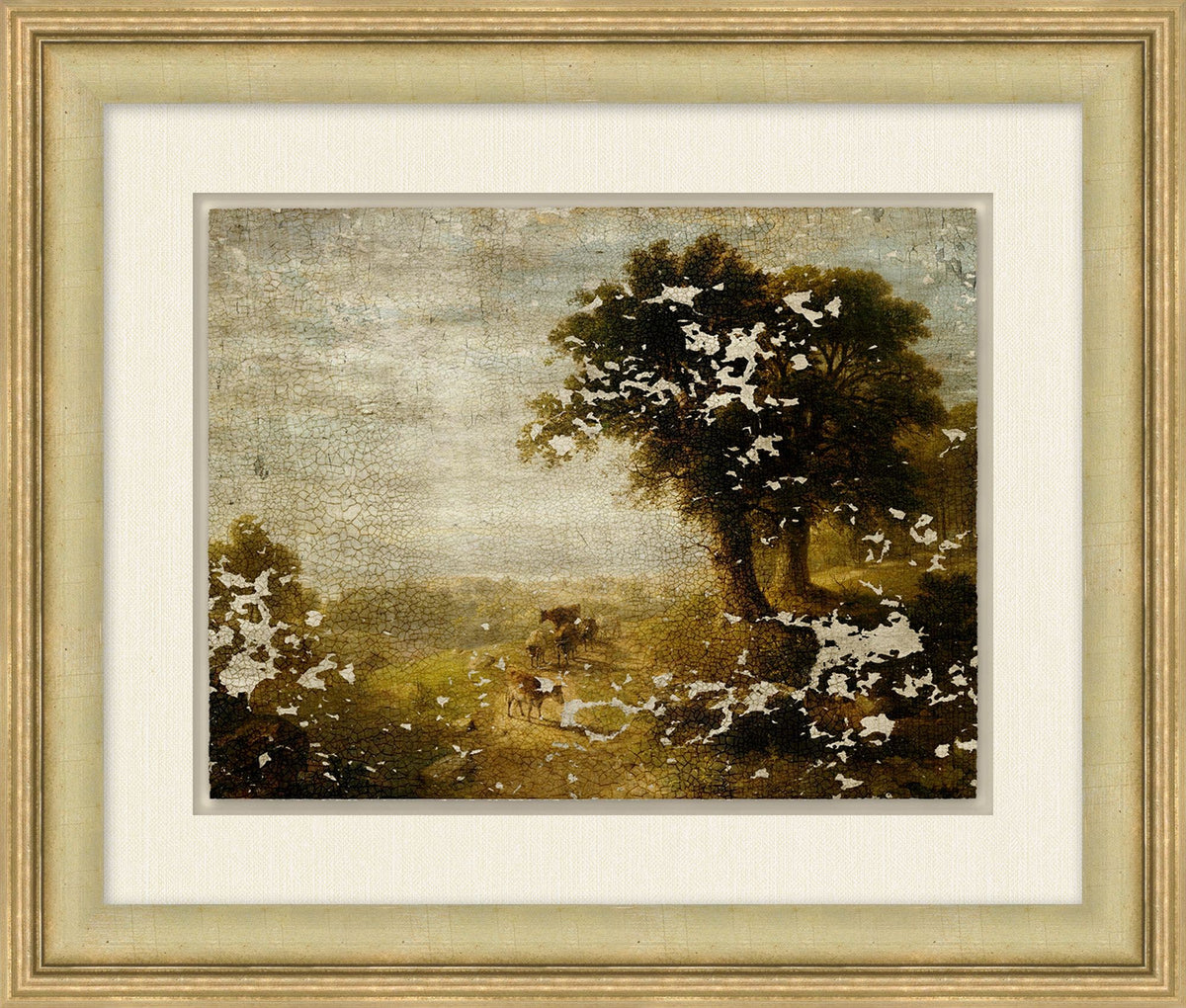 Cattle By The River's Edge wall art by Wendover Art