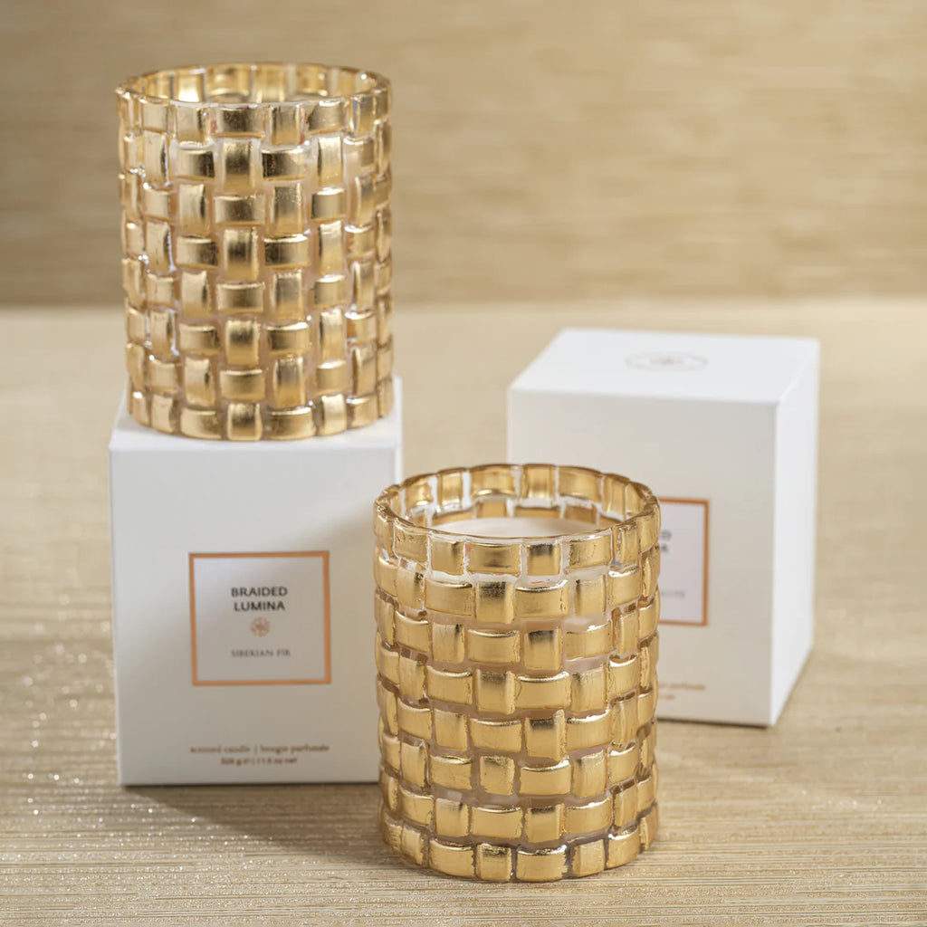 Braided Lumina Scented Candle - Wood Wick