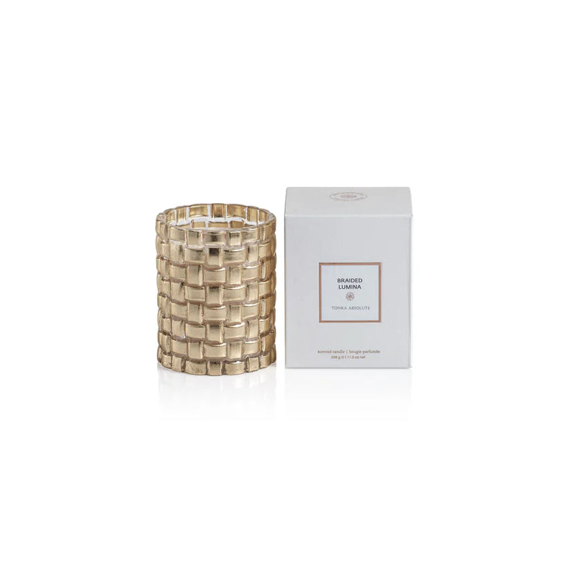 Braided Lumina Scented Candle - Wood Wick
