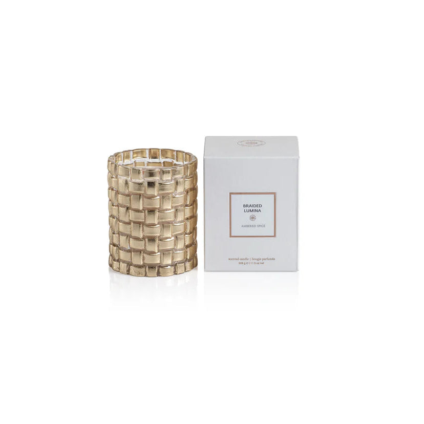 Braided Lumina Scented Candle - Wood Wick
