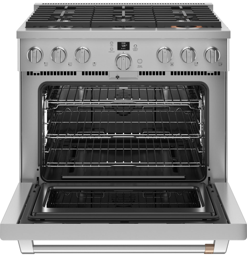36" Smart Dual-Fuel Range with No-Preheat Air Fry