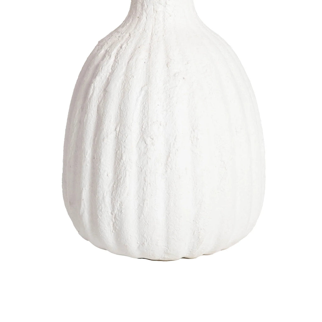 White textured vase on a white background