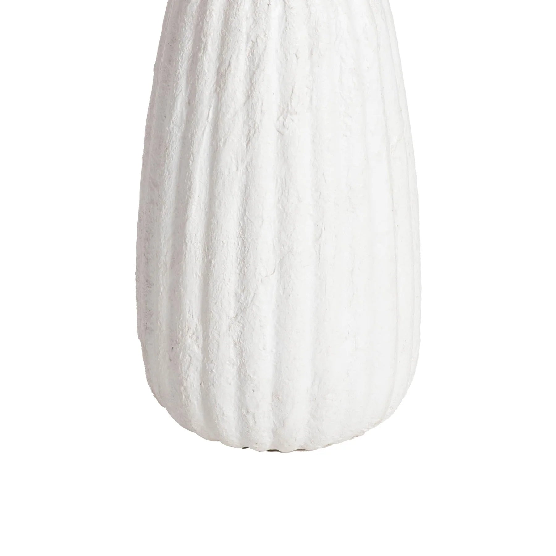 White textured vase on a white background