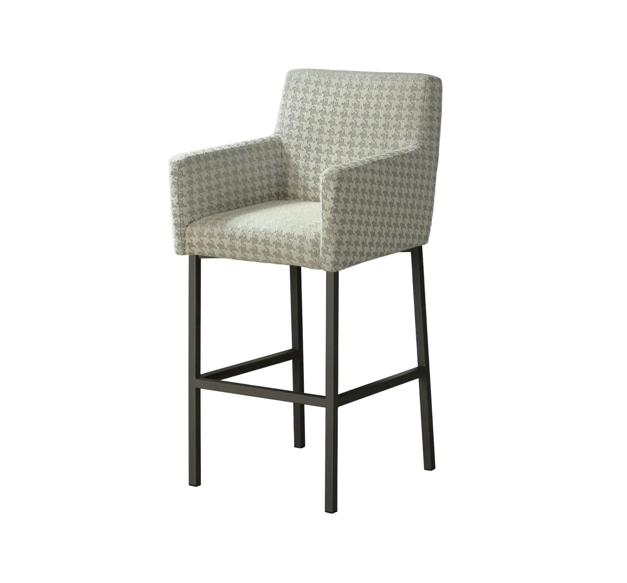 Patterned bar stool on a white background