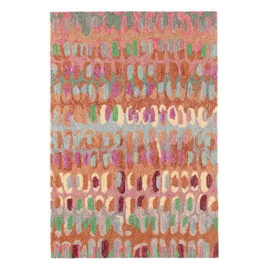 Paint Chip Hand Micro Hooked Wool Rug