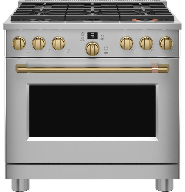 36" Smart Dual-Fuel Range with No-Preheat Air Fry
