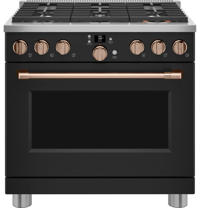 36" Smart Dual-Fuel Range with No-Preheat Air Fry