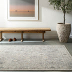 Davina Machine Woven Rug styled in a room