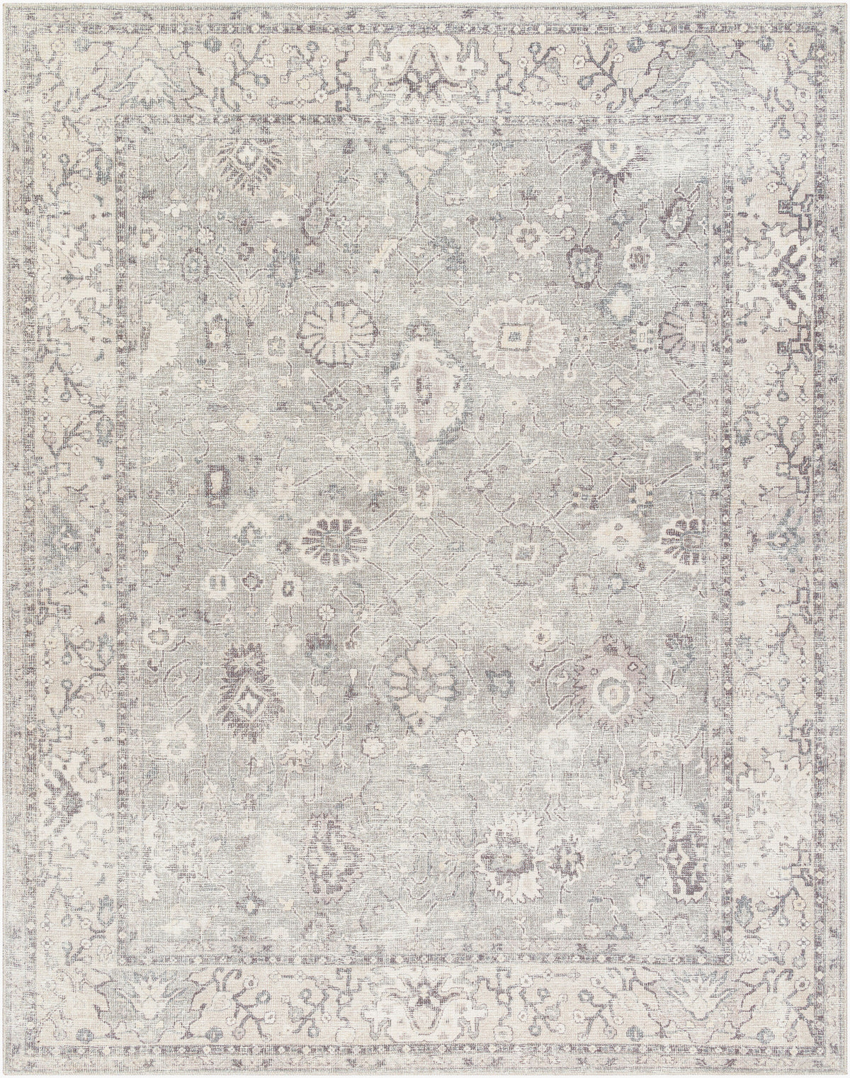 Davina Machine Woven Rug in Mauve Grey