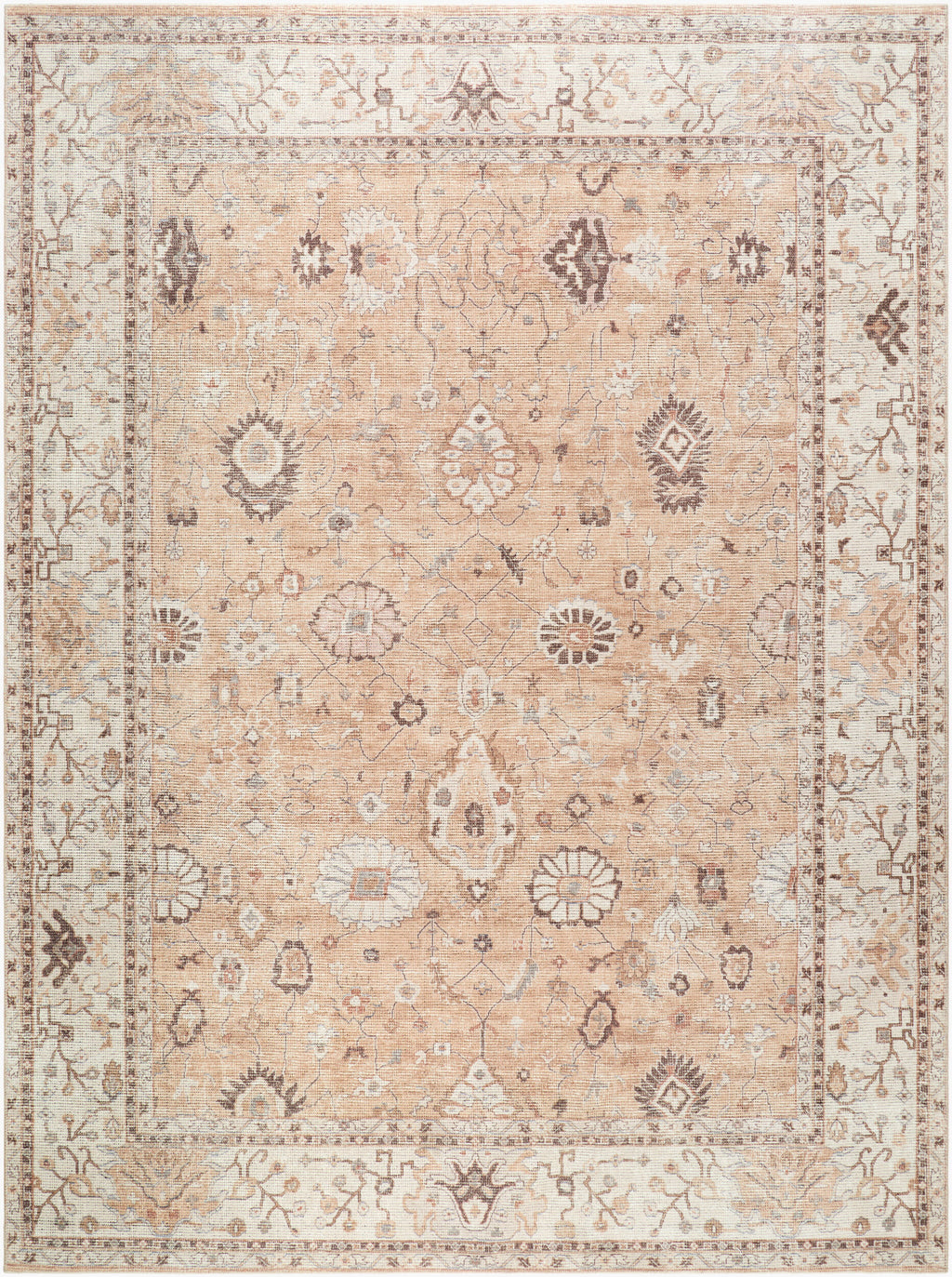 Davina Machine Woven Rug in Blush