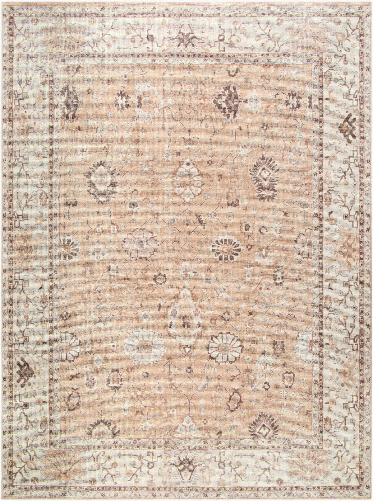 Davina Machine Woven Rug in Blush