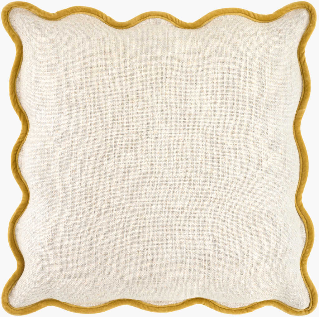 Caliza Pillow in Cream / Mustard by Surya