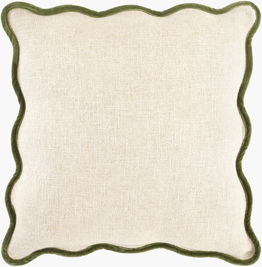 Caliza Pillow in Cream / Olive by Surya