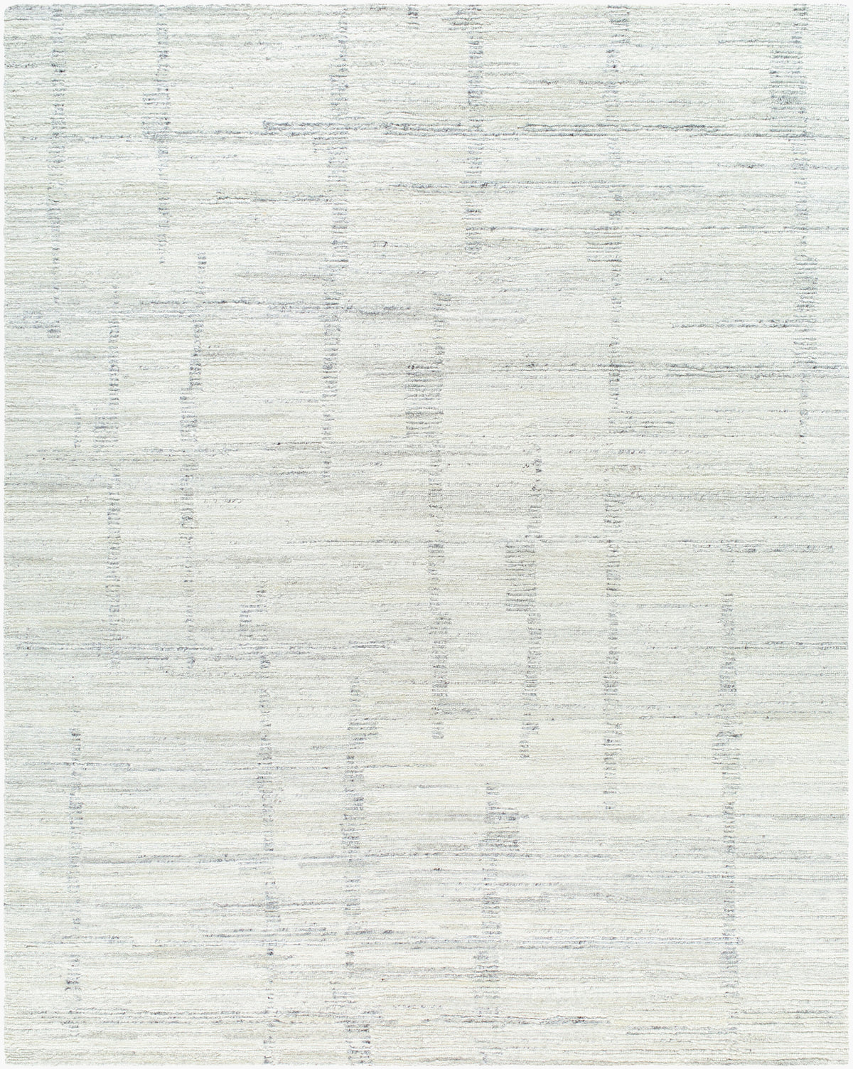 Moab Hand-Knotted Wool Rug in Ivory / Grey