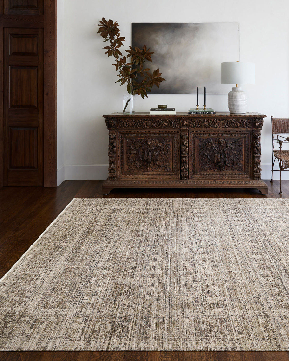 Margaret Washable Rug styled in a room