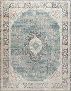 Marlene Machine Woven Rug in Aqua