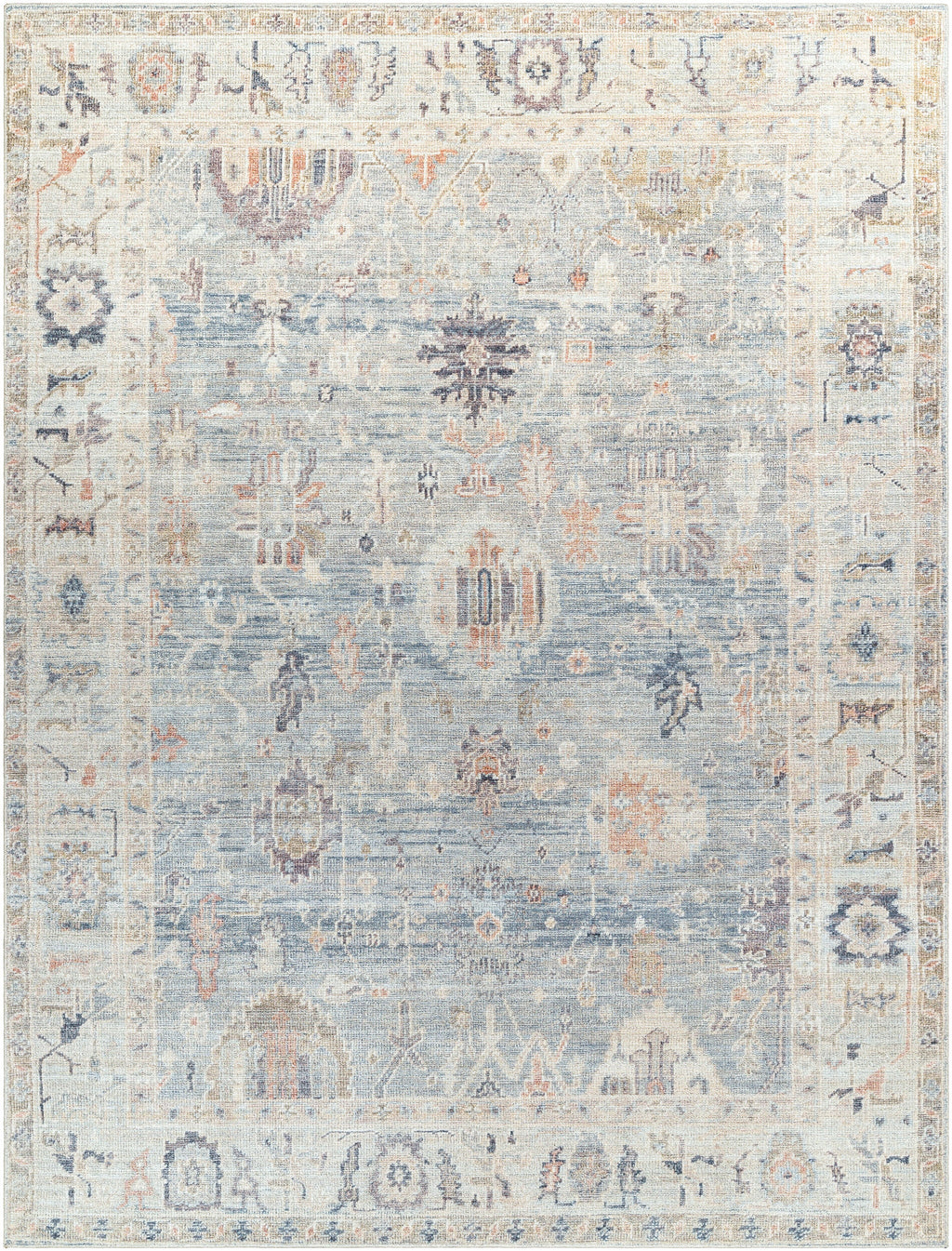 Marlene Machine Woven Rug in Powder Blue