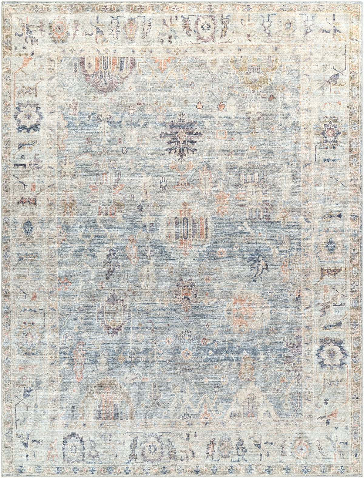 Marlene Machine Woven Rug in Powder Blue