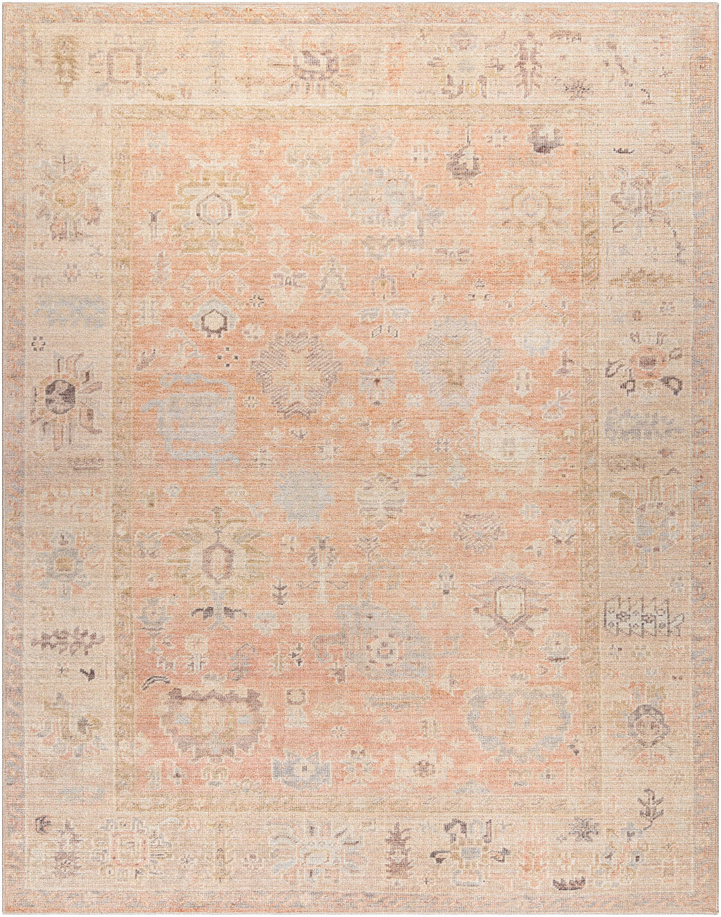Marlene Machine Woven Rug in Peach