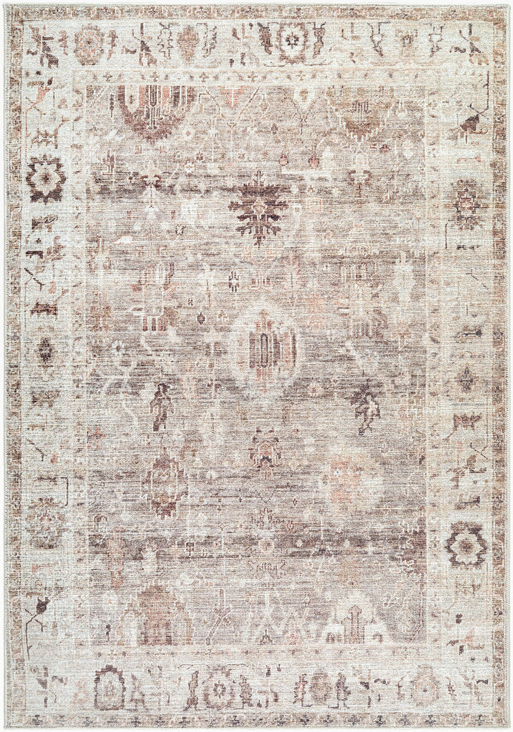 Marlene Machine Woven Rug in Charcoal / Ivory