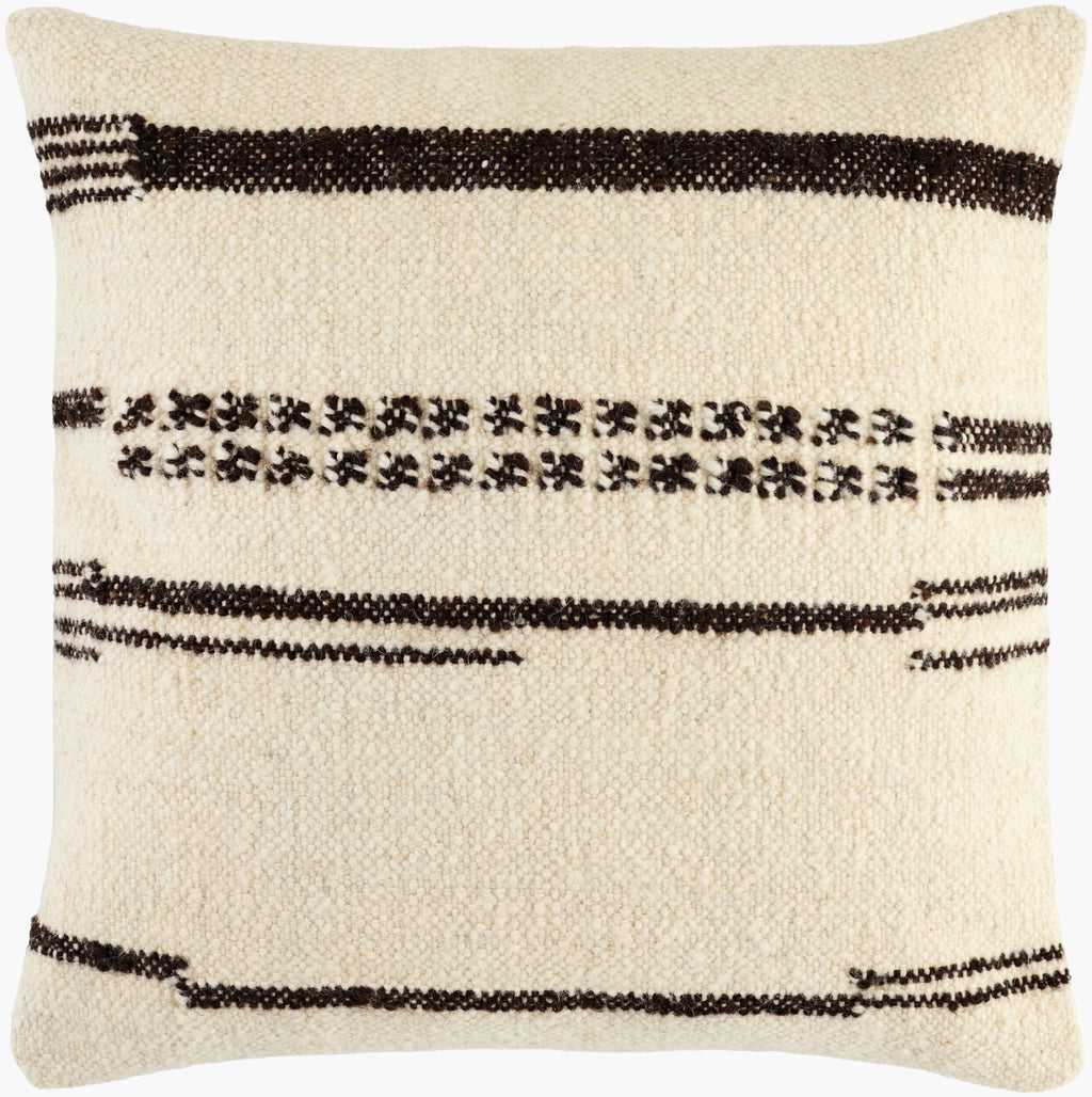 Solea Pillow in Ivory / Black by Surya