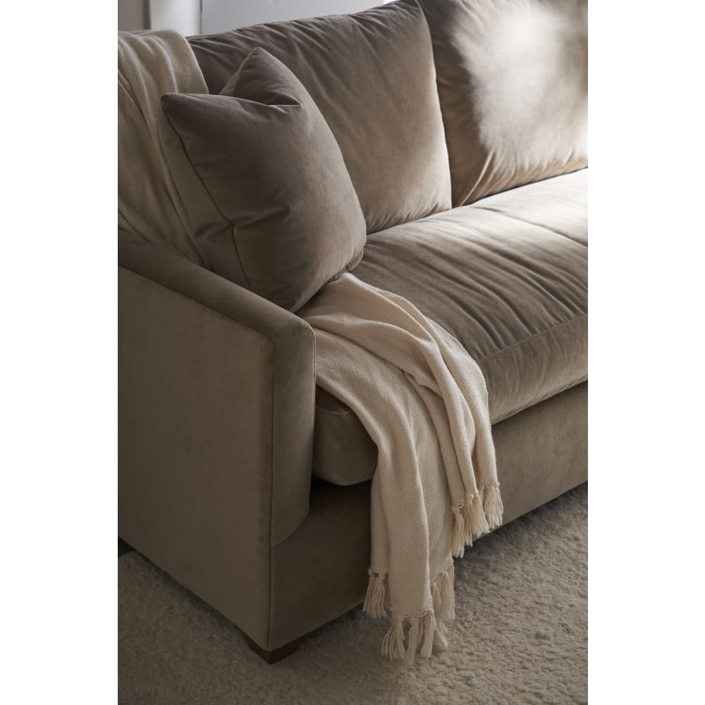 Quick Ship 89" Lilah Sofa - Fawn Brushed Velvet