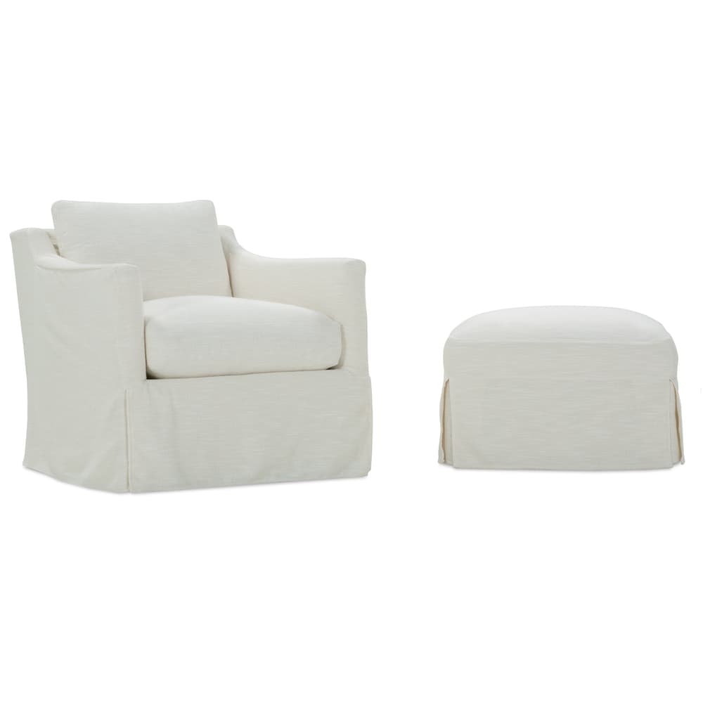Madeline Slipcovered Ottoman