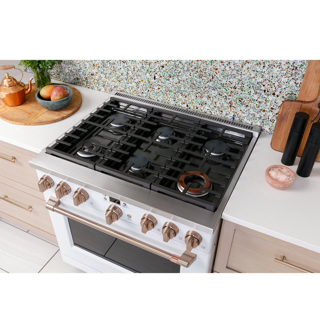 36" Smart Dual-Fuel Range with No-Preheat Air Fry