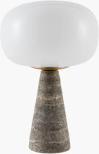 Domara Travertine Table Lamp, 15 inch