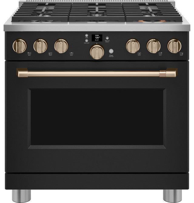 36" Smart Dual-Fuel Range with No-Preheat Air Fry