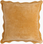 Effervescent Scalloped Pillow in Ochre