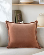 Effervescent Scalloped Pillow styled on a sofa