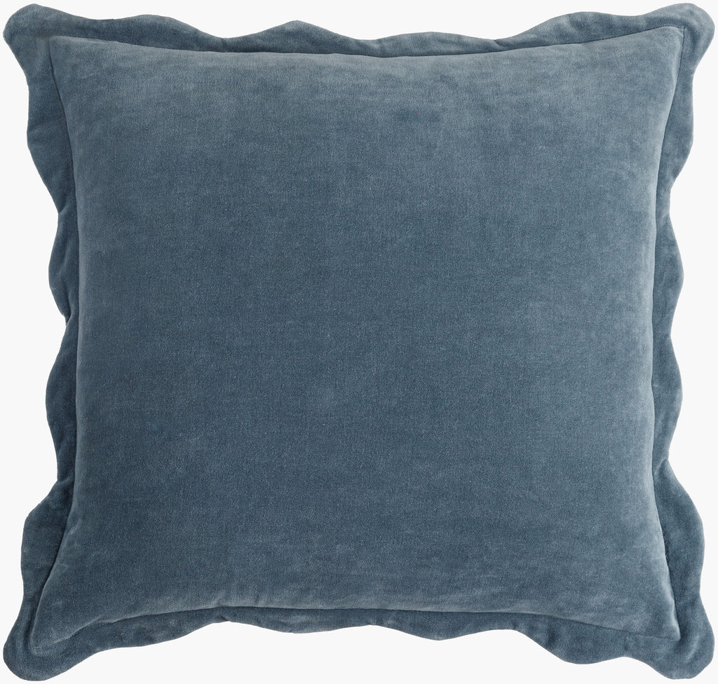 Effervescent Scalloped Pillow in Storm Blue