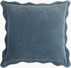 Effervescent Scalloped Pillow in Storm Blue