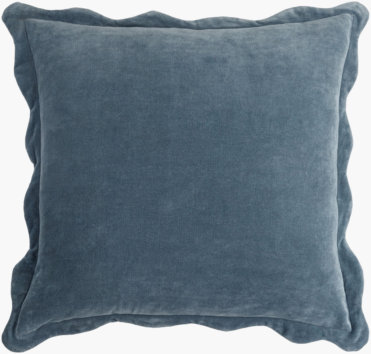 Effervescent Scalloped Pillow in Storm Blue