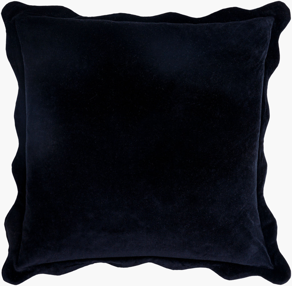 Effervescent Scalloped Pillow in Black