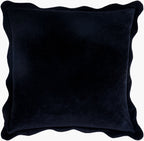 Effervescent Scalloped Pillow in Black