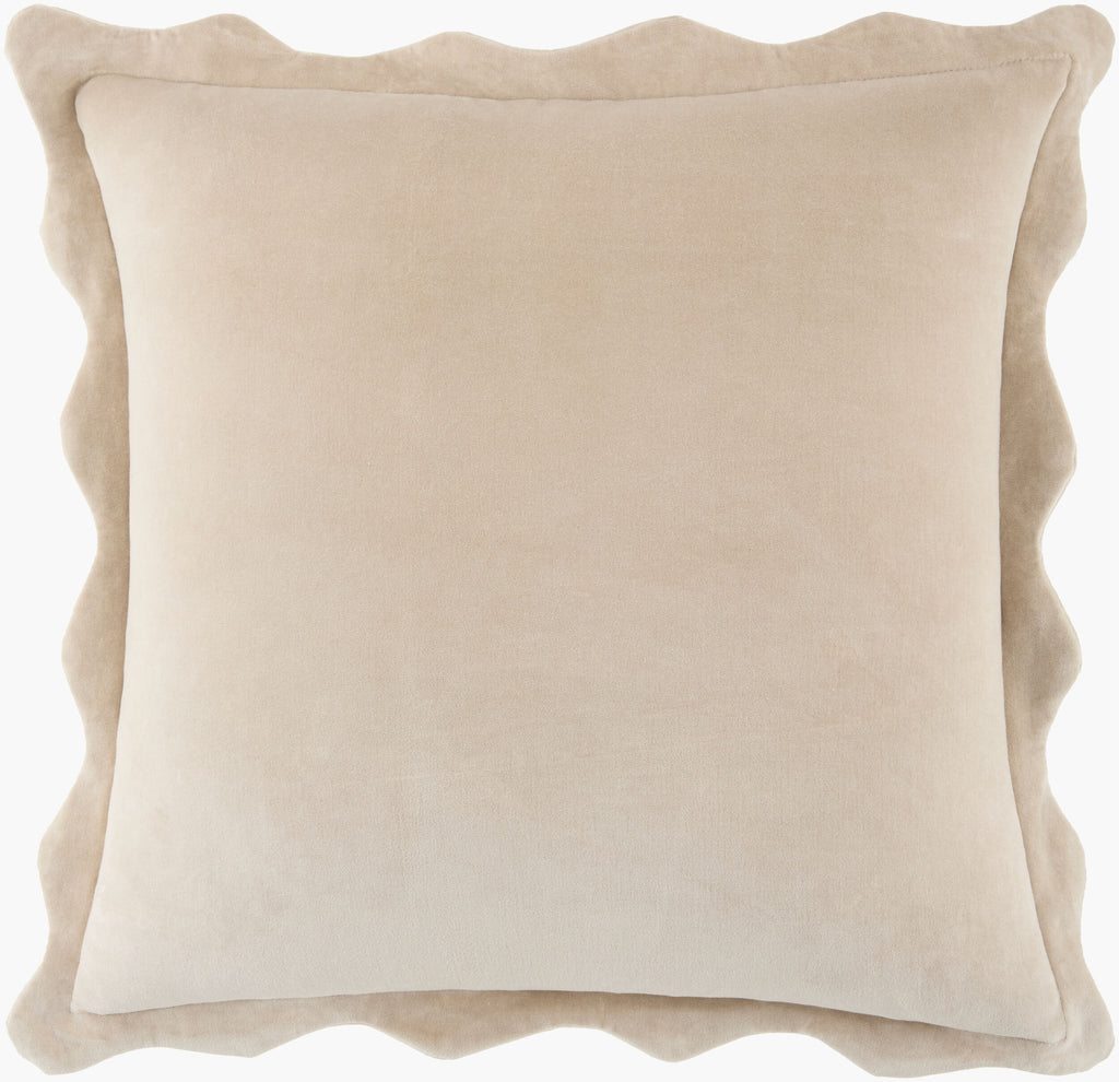 Effervescent Scalloped Pillow in Cream
