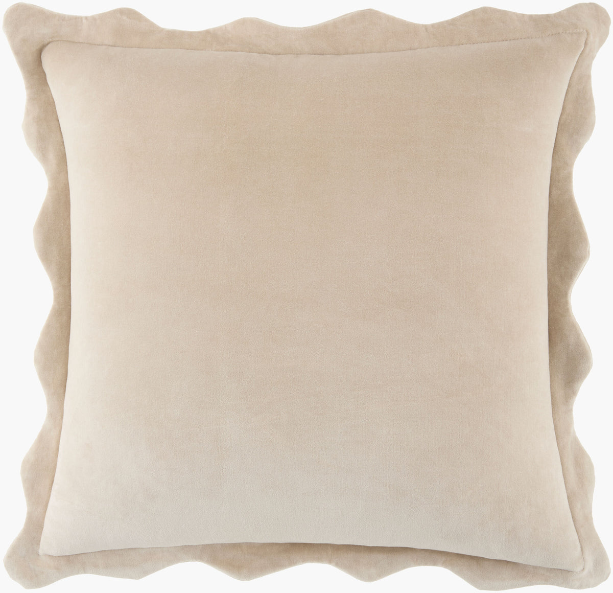 Effervescent Scalloped Pillow in Cream