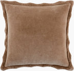 Effervescent Scalloped Pillow in Taupe