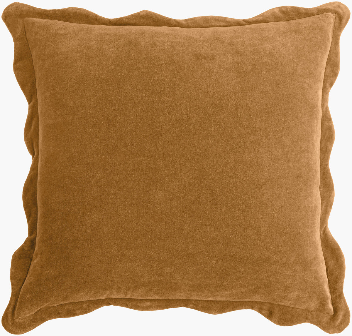Effervescent Scalloped Pillow in Curry