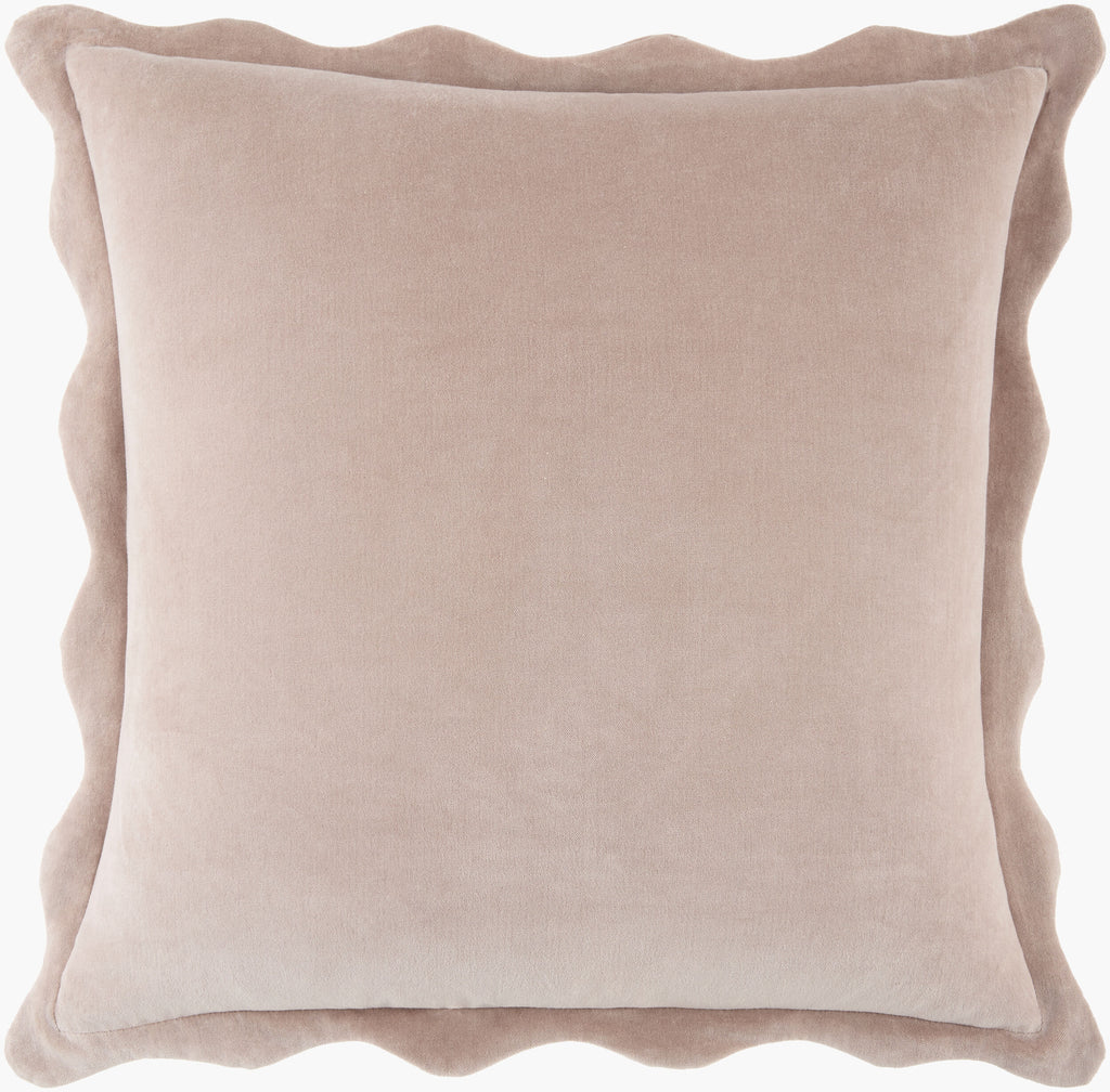 Effervescent Scalloped Pillow in Oyster