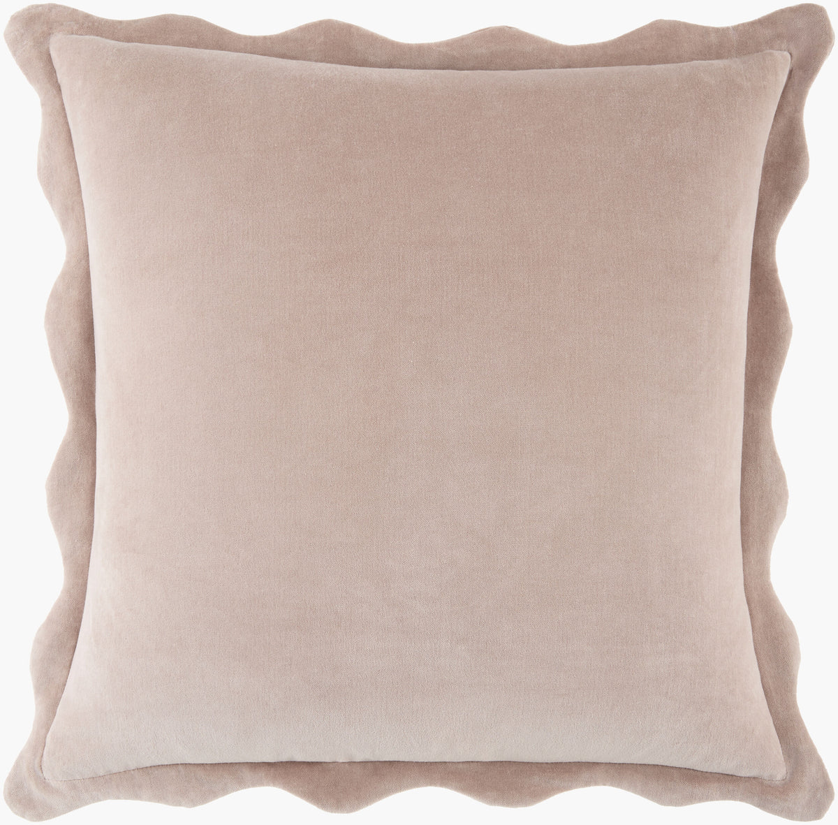 Effervescent Scalloped Pillow in Oyster