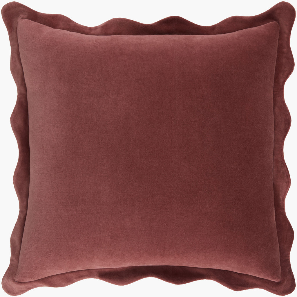 Effervescent Scalloped Pillow in Rose