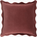 Effervescent Scalloped Pillow in Rose