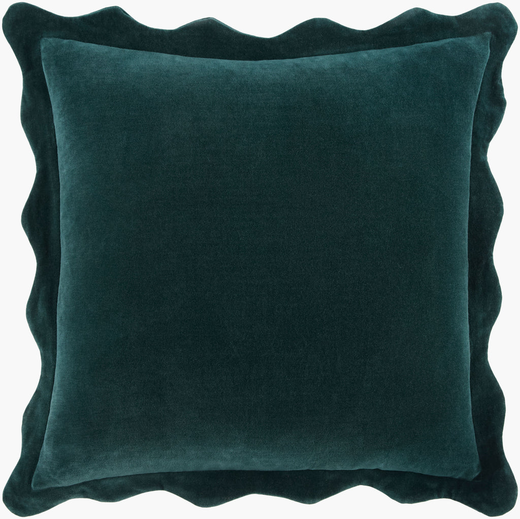 Effervescent Scalloped Pillow in Forest